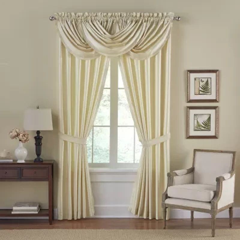 Elrene Versailles Rod-Pocket Waterfall Valance