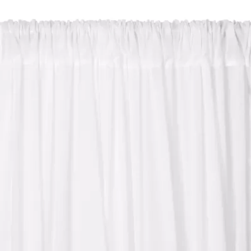 Elrene Home Fashions Bianca Tassle 100% Cotton Rod Pocket Embellished Light-Filtering Single Curtain Panel