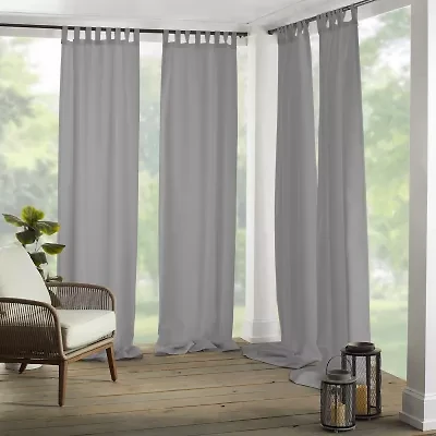 Elrene Home Fashions Matine Upf 50+ Tab Top Light-Filtering Single Outdoor Curtain Panel
