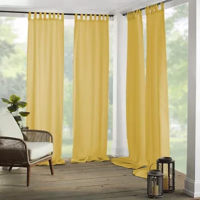 Elrene Home Fashions Matine Upf 50+ Tab Top Light-Filtering Single Outdoor Curtain Panel