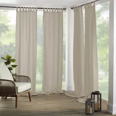 Elrene Home Fashions Matine Upf 50+ Tab Top Light-Filtering Single Outdoor Curtain Panel