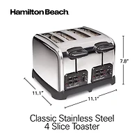 Hamilton Beach Classic 4 Slice Toaster With Sure-Toast Technology