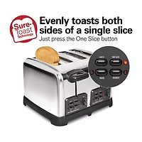 Hamilton Beach Classic 4 Slice Toaster With Sure-Toast Technology