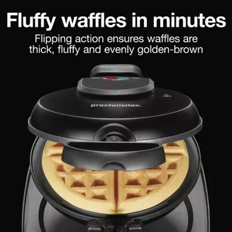 Proctor Silex Flip Belgian Waffle Maker With Nonstick Grids