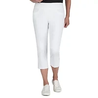 Hearts Of Palm Womens Straight Mid Rise Plus Capri Pant