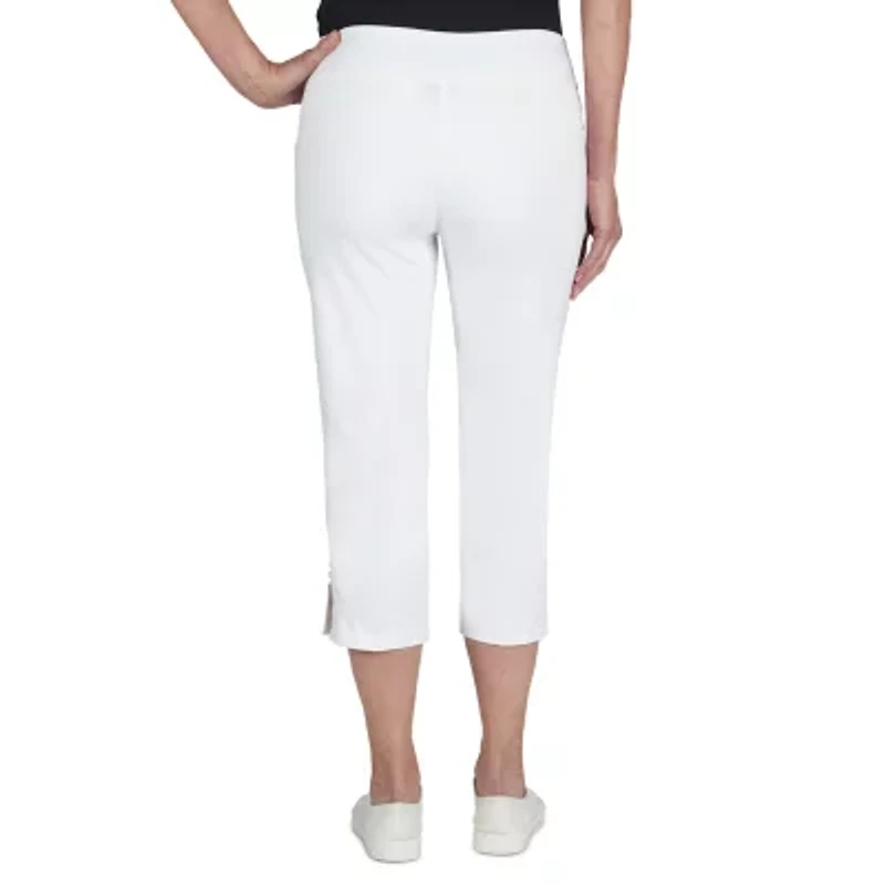 Hearts Of Palm Womens Straight Mid Rise Plus Capri Pant