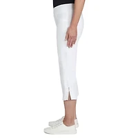 Hearts Of Palm Womens Straight Mid Rise Plus Capri Pant