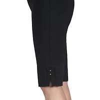 Hearts Of Palm Womens Straight Mid Rise Skimmer Pant