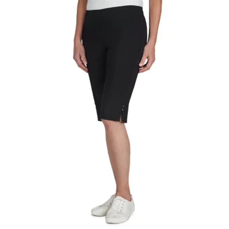 Hearts Of Palm Womens Straight Mid Rise Skimmer Pant