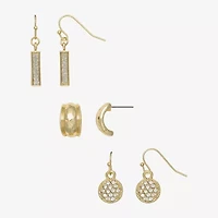 Mixit Womens 3 Pair Earring Set