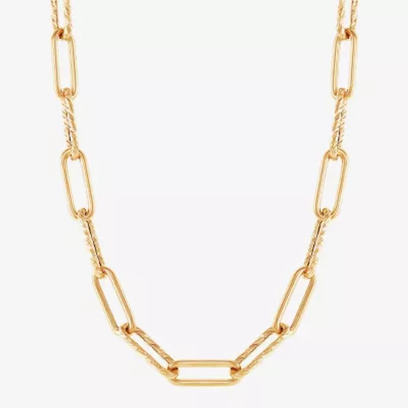 Gold Addiction Womens 14K 22 Inch Link Necklace