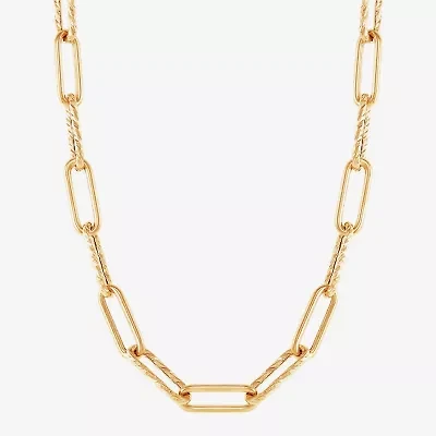 Gold Addiction Womens 14K 22 Inch Link Necklace