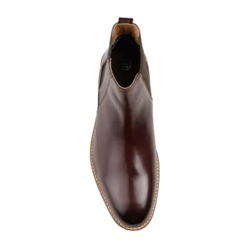Thomas And Vine Mens Corbin Stacked Heel Chelsea Boots