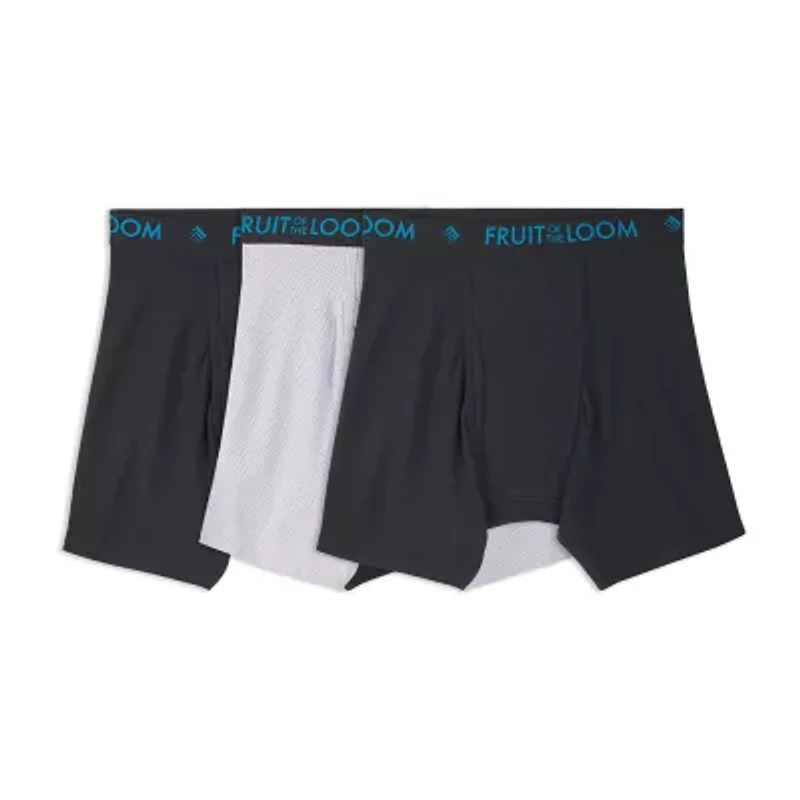 Fruit of the Loom Breathable Stretch Mens 3 Pack Boxer Briefs Bp3bb76
