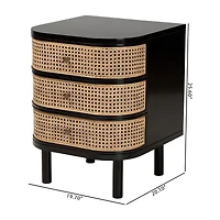 Nabila 3-Drawer Nightstand