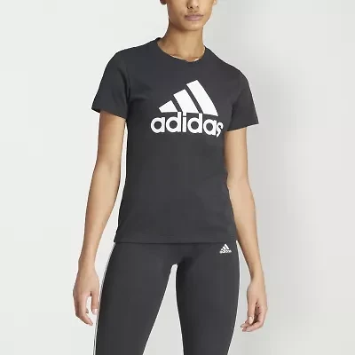 adidas Womens Crew Neck Short Sleeve Active T-Shirt