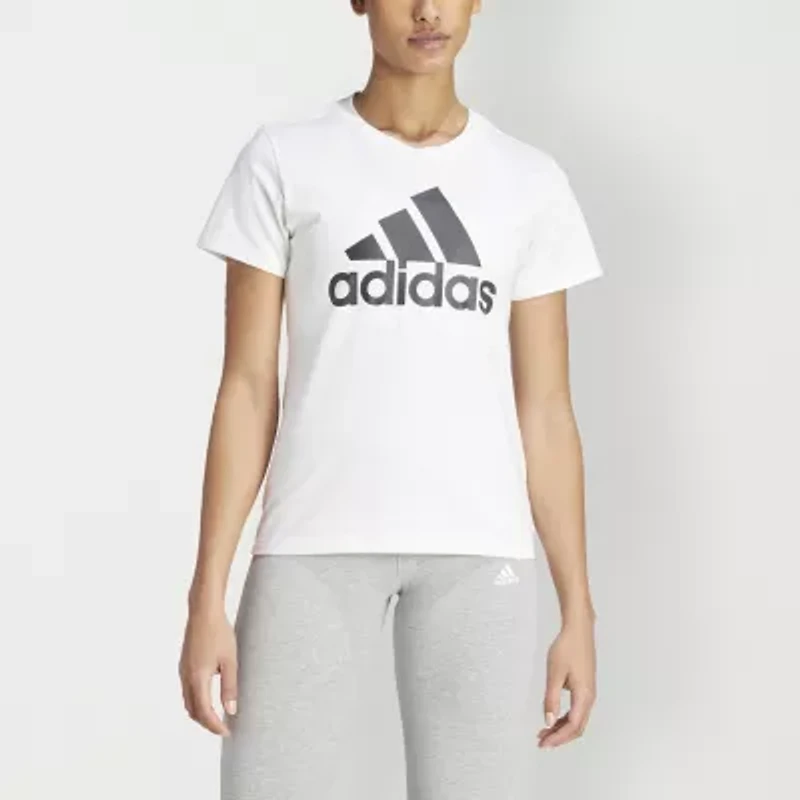 adidas Womens Crew Neck Short Sleeve Active T-Shirt