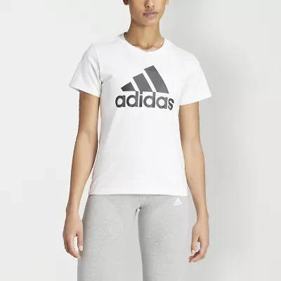 adidas Womens Crew Neck Short Sleeve Active T-Shirt
