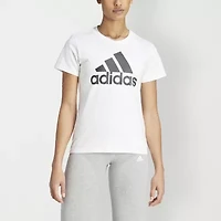 adidas Womens Crew Neck Short Sleeve Active T-Shirt