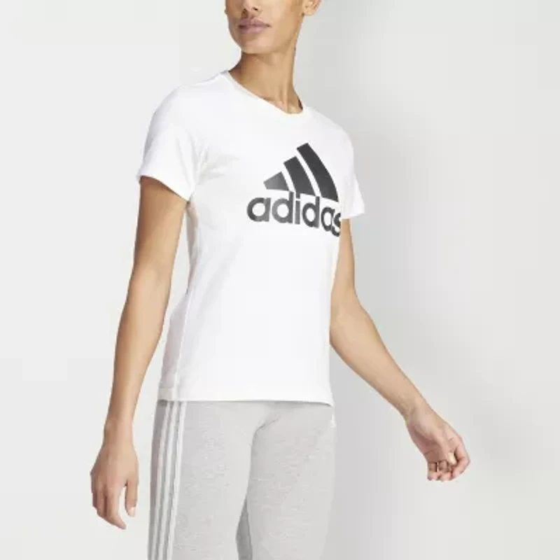 adidas Womens Crew Neck Short Sleeve Active T-Shirt