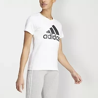 adidas Womens Crew Neck Short Sleeve Active T-Shirt