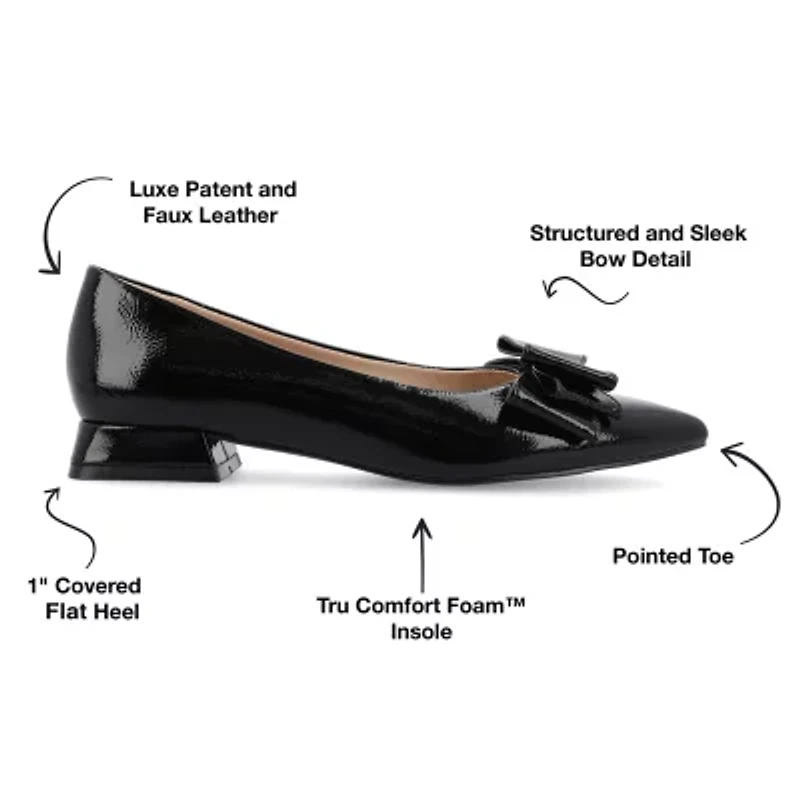 Journee Collection Ophelia Womens Pointed Closed Toe Ballet Flats