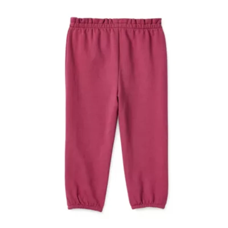 Okie Dokie Baby Girls Tapered Regular Fit French Terry Jogger Pant