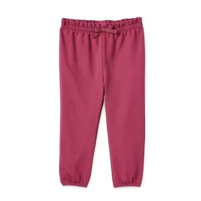 Okie Dokie Baby Girls Tapered Regular Fit French Terry Jogger Pant
