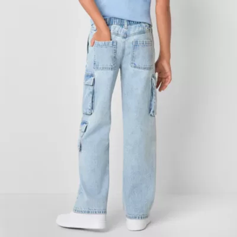 Thereabouts Little & Big Kid Boys Adjustable Waist Cargo Loose Fit Jean