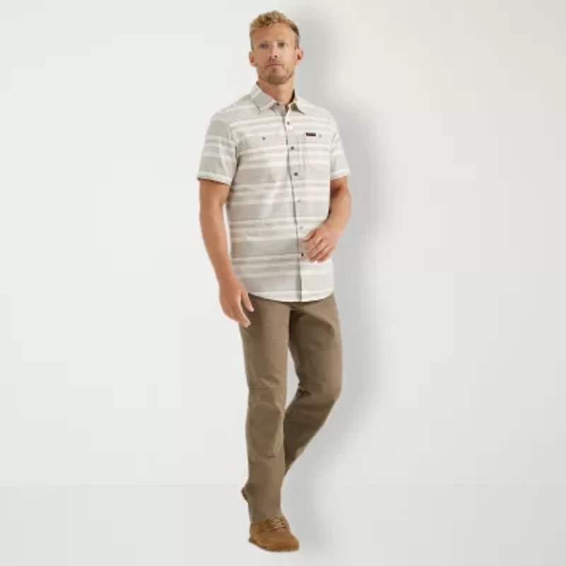 Wrangler Breeze Mens Short Sleeve Regular Fit Button-Down Shirt