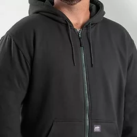 Berne Mens Long Sleeve Fleece Zipper Hoodie