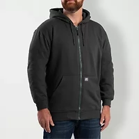 Berne Mens Long Sleeve Fleece Zipper Hoodie