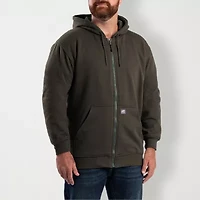 Berne Mens Long Sleeve Fleece Zipper Big and Tall Hoodie