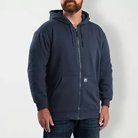 Berne Mens Long Sleeve Fleece Zipper Big and Tall Hoodie