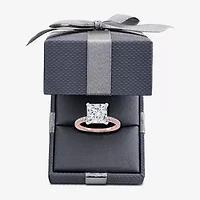 (G-H / Si1-Si2) Womens 2 1/4 CT. T.W. Lab Grown White Diamond 14K Gold Side Stone Engagement Ring