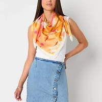 Mixit Large Square Satin Like Scarf Floral Square Scarf