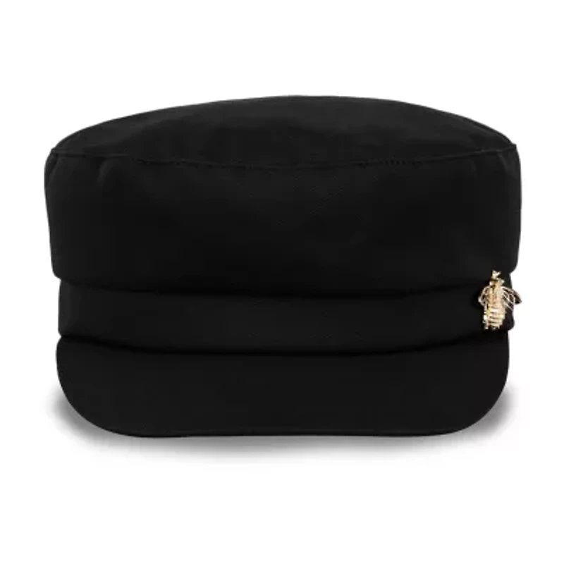 JS Jessica Simpson Twill Cabbie With Bumble Bee Pin Womens Cadet Hat