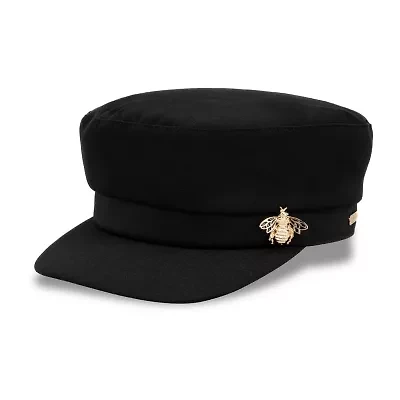 JS Jessica Simpson Twill Cabbie With Bumble Bee Pin Womens Cadet Hat