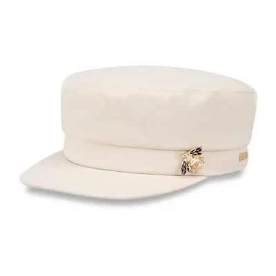 JS Jessica Simpson Twill Cabbie With Bumble Bee Pin Womens Cadet Hat