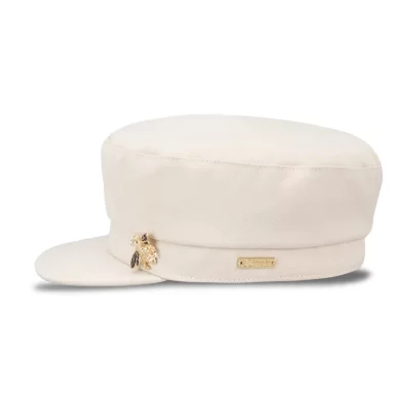 JS Jessica Simpson Twill Cabbie With Bumble Bee Pin Womens Cadet Hat