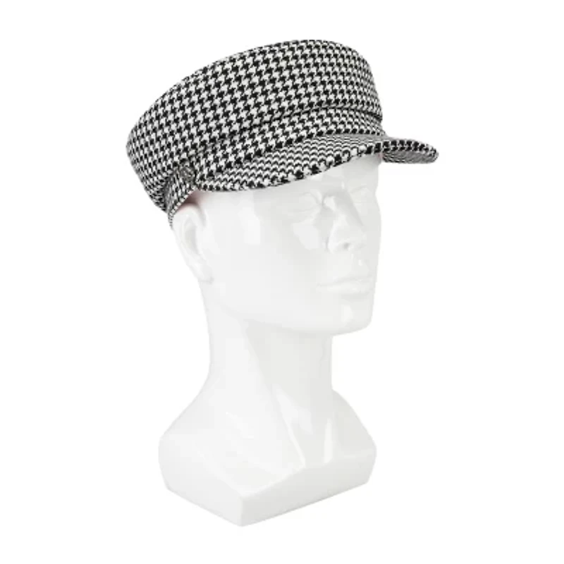 JS Jessica Simpson Houndstooth Cabby Womens Cadet Hat