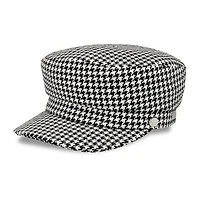 JS Jessica Simpson Houndstooth Cabby Womens Cadet Hat