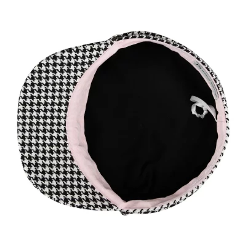 JS Jessica Simpson Houndstooth Cabby Womens Cadet Hat
