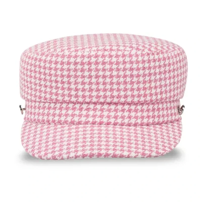 JS Jessica Simpson Houndstooth Cabby Womens Cadet Hat