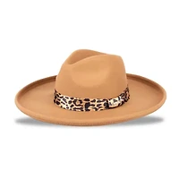 JS Jessica Simpson Felt Pencil Brim Fedora Womens