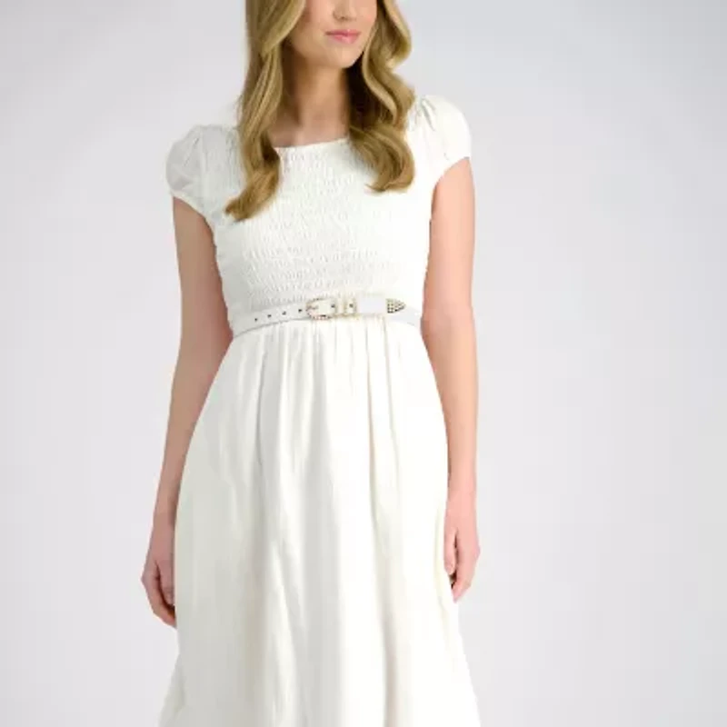 JS Jessica Simpson 1.5in Pearl Bridal 3pc Womens Belt