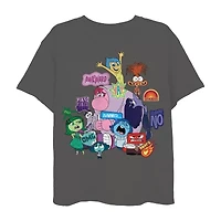 Little & Big Kid Girls Round Neck Short Sleeve Regular Fit Inside Out Graphic T-Shirt