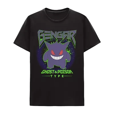 Gengar Little & Big Kid Boys Crew Neck Short Sleeve Regular Fit Pokeman Graphic T-Shirt
