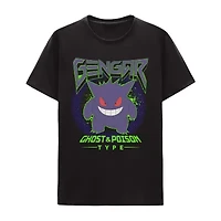 Gengar Little & Big Kid Boys Crew Neck Short Sleeve Regular Fit Pokeman Graphic T-Shirt
