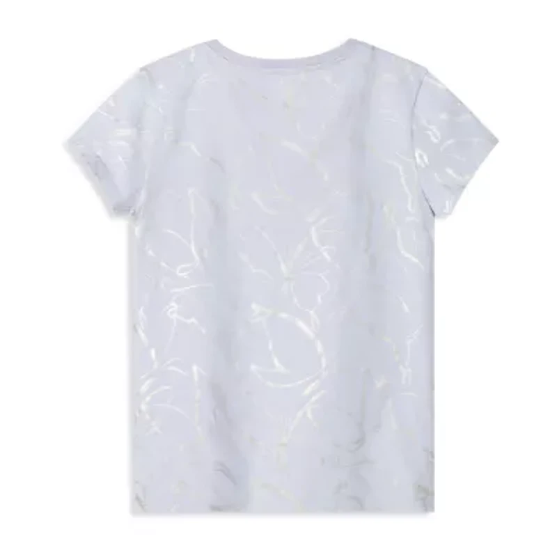 PUMA Big Kid Girls Crew Neck Short Sleeve Regular Fit Graphic T-Shirt